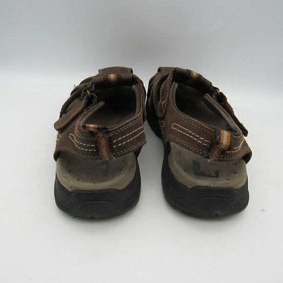 Skechers 62091 Men's Brown Leather Comfort Hiking Fisherman Sandals Size 9 - Picture 4 of 7
